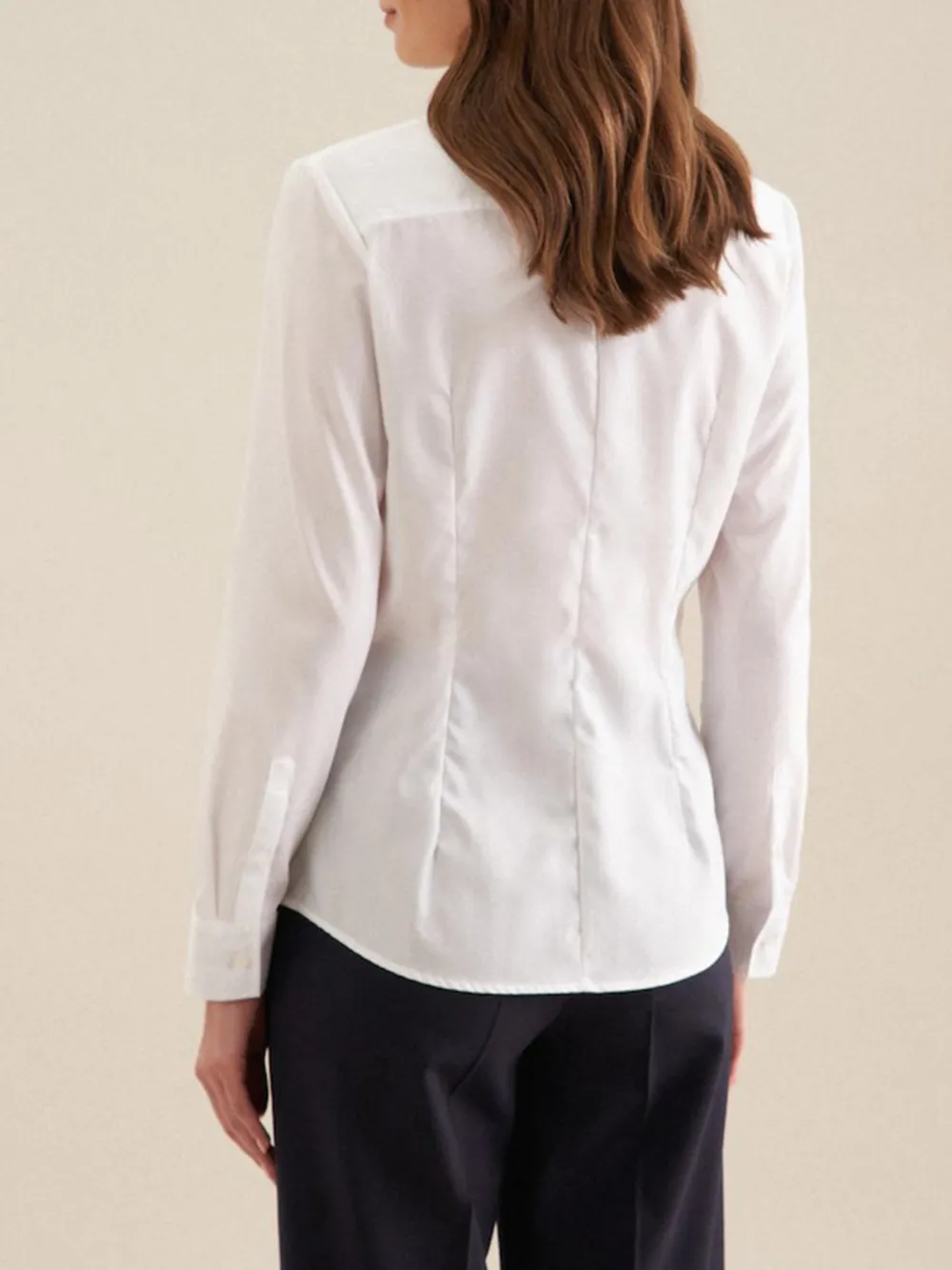 Plain Colored Long Sleeve Casual Style Blouses