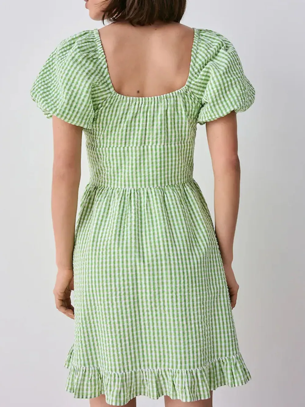 Summer Fresh Bubble Sleeve Pure Cotton Dress