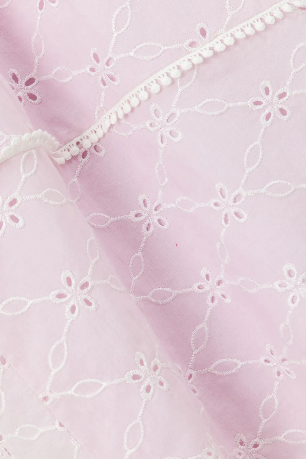 Strapless Eyelet Detailing Midi Dress