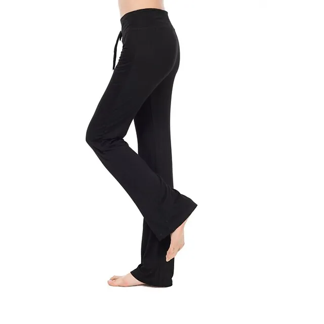 Women's Bootcut Sweatpants Wide Leg Chinos Black Blue Purple Mid Waist Streetwear Casual Lounge Casual Weekend Micro-elastic Full Length Comfort Plain S M L XL XXL Pants