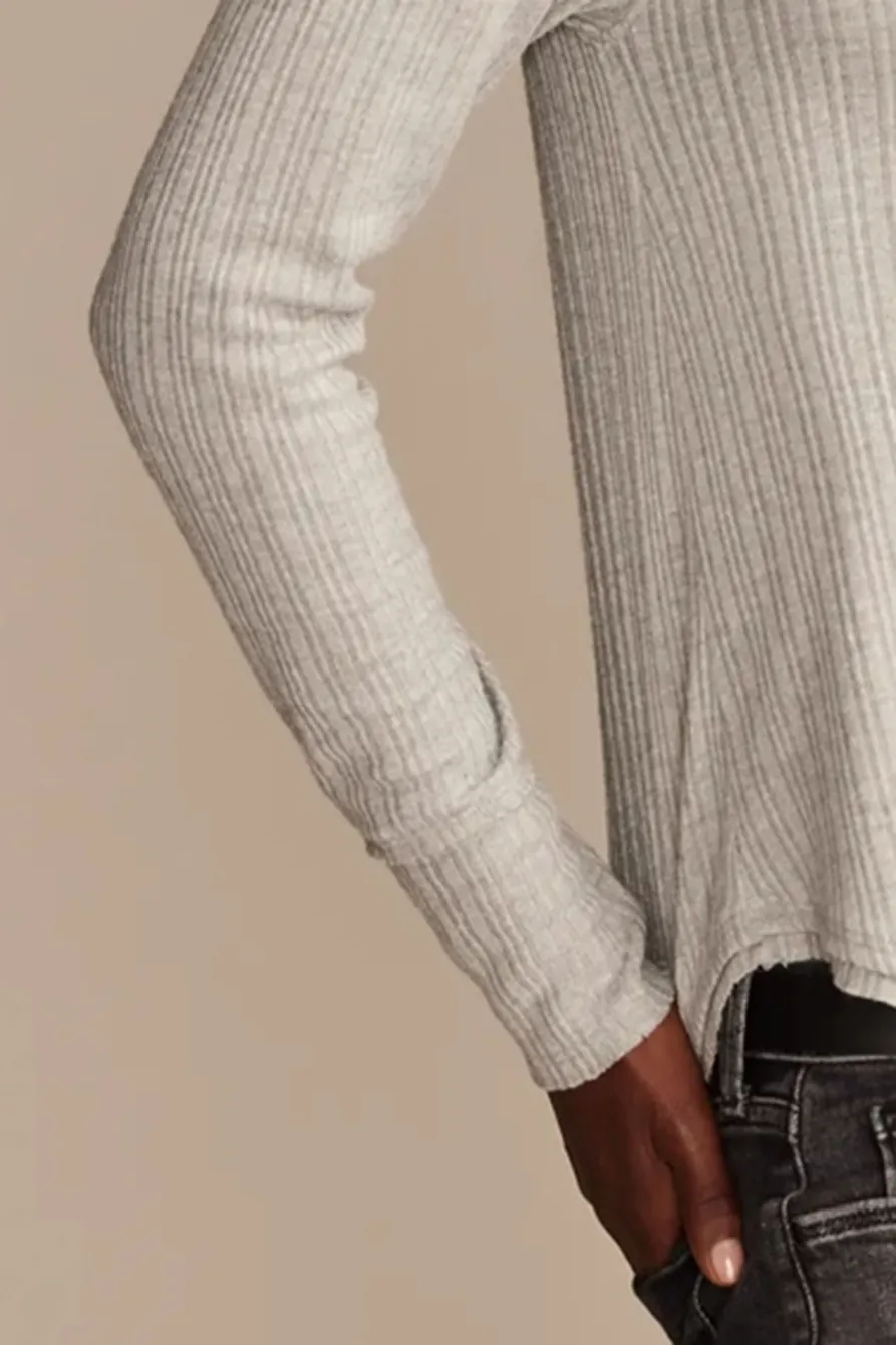 Medium Heather Grey Cloud Lace Mix Henley