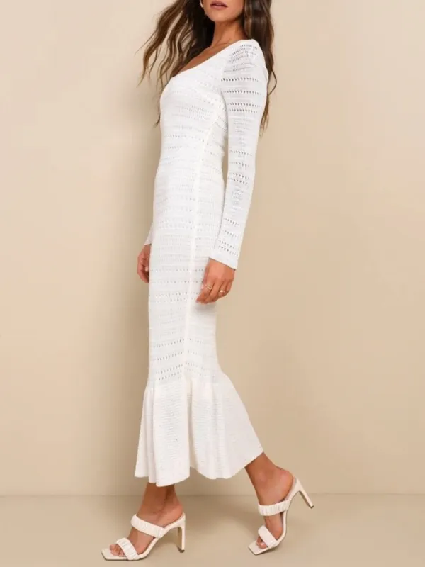 Square Neck Flare Dress