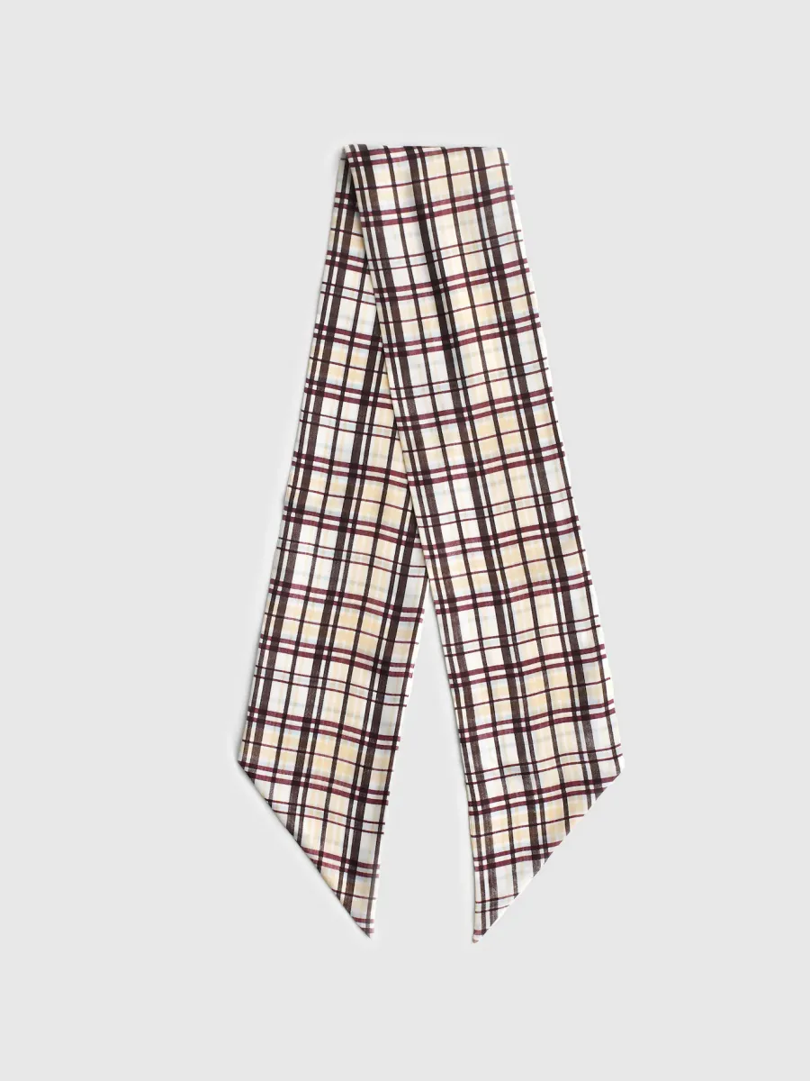 Vintage Plaid Print Scarf