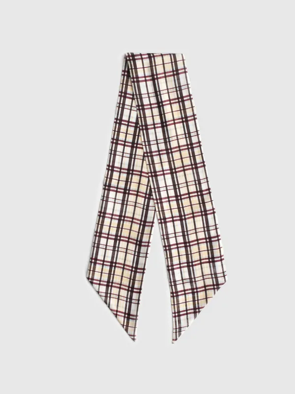 Vintage Plaid Print Scarf