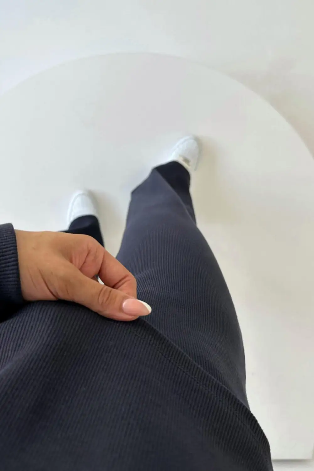 Ribbed Crew Neck Crop Top Drawstring Long Pants Set