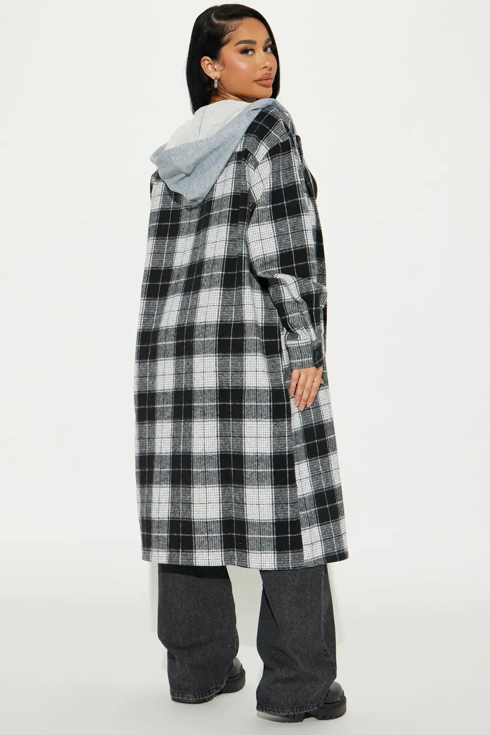 In The Night Plaid Shirt - Black/combo