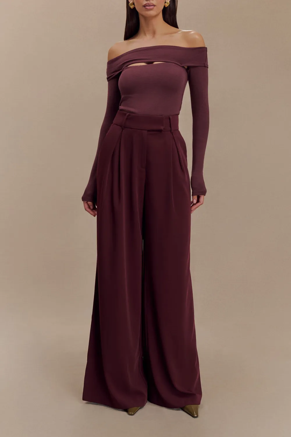 Pleated Wide Leg Loose Pants