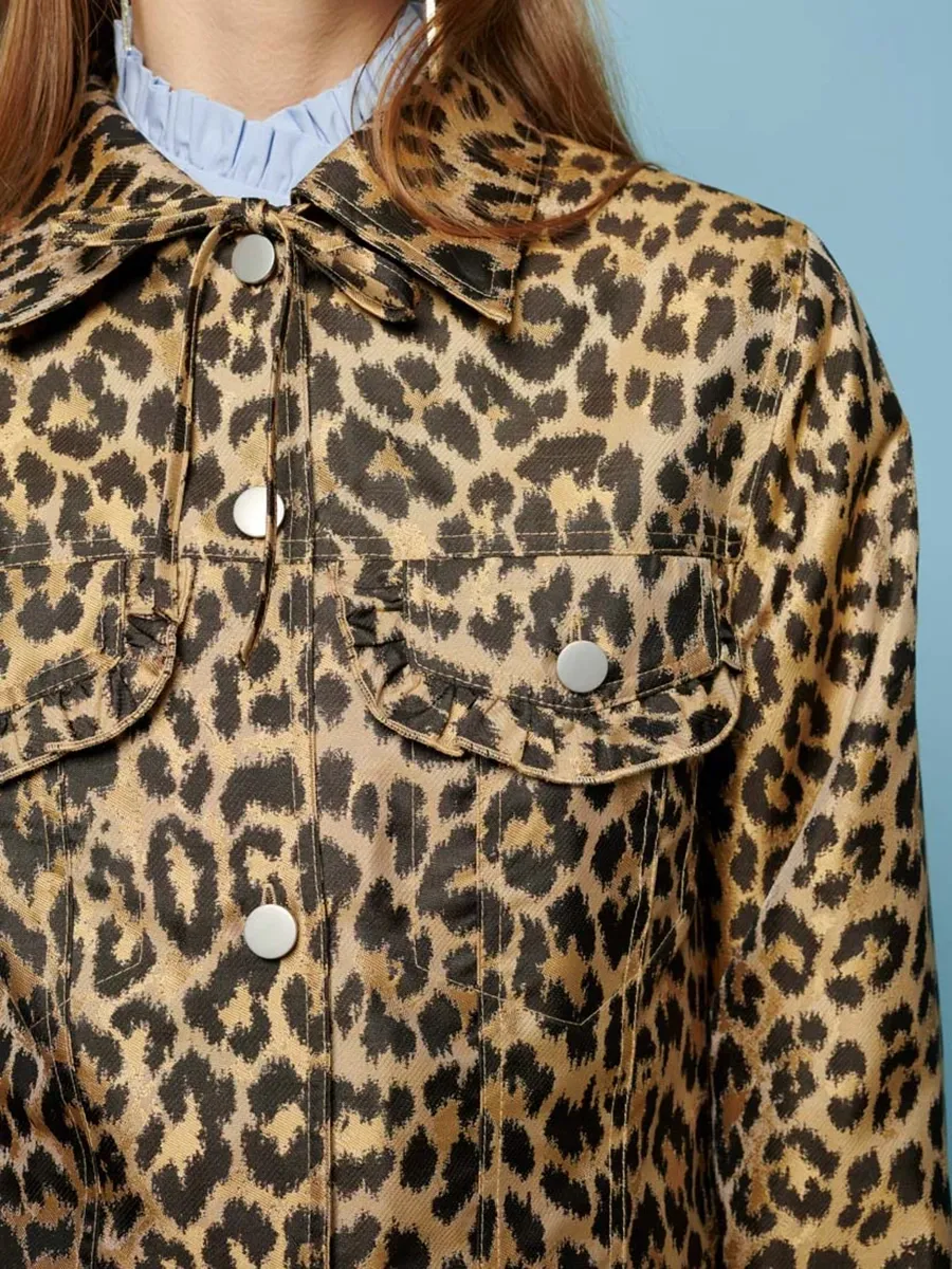 Regular Leopard Jacquard Jacket
