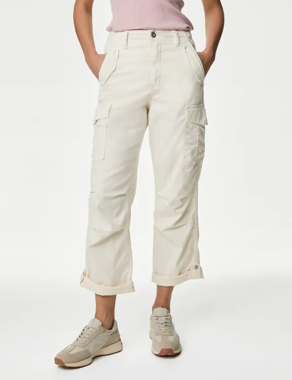 Tea Dyed Cropped Trousers