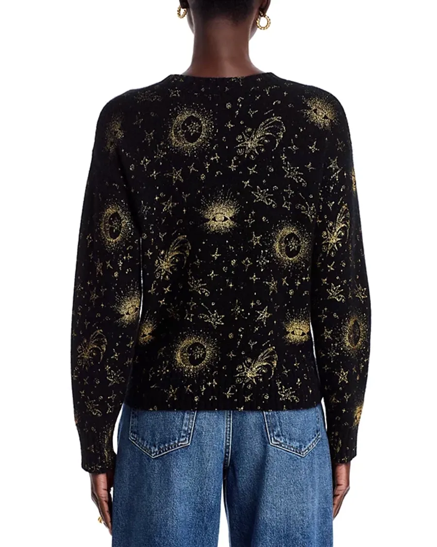 Long Sleeve Cashmere Astrological Crewneck Sweater