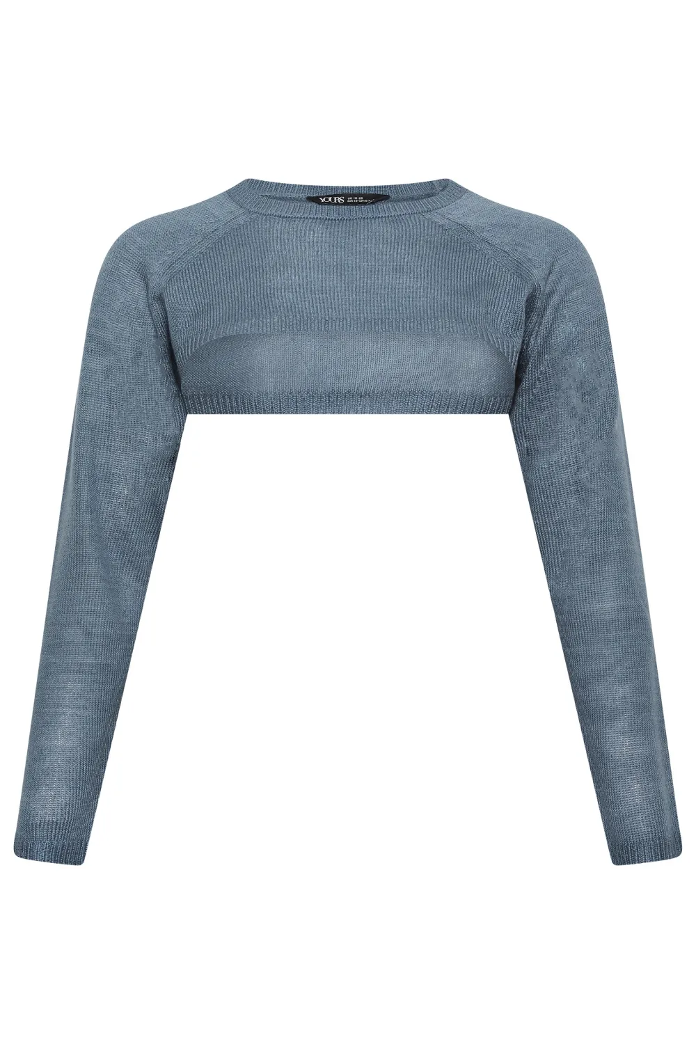 YOURS Curve Blue Knitted Arm Warmer