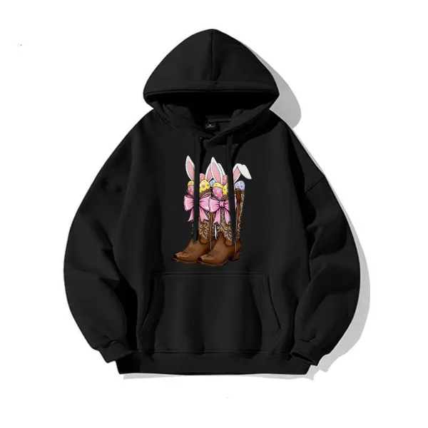 Cowboy Boots Easter Coquette Hoodie