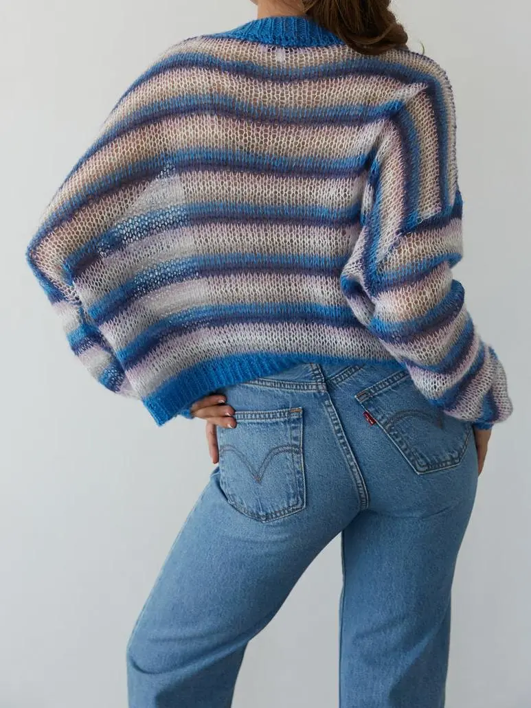 Coraline Loose Knit Striped Sweater