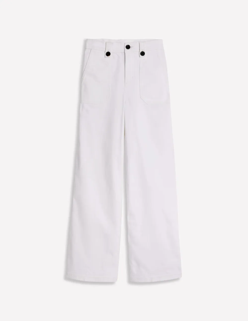 Mid Rise Button Detail Jeans