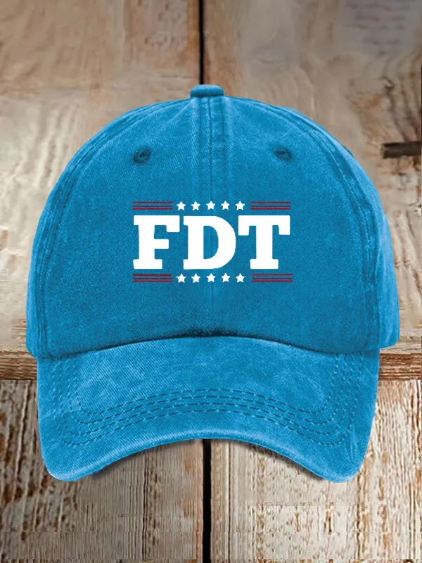 Unisex Fdt Printed Washed Cotton Hat