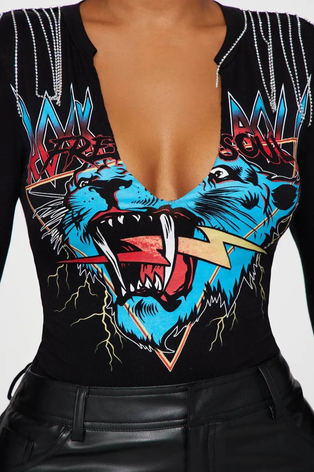 Rock N Soul Bodysuit  - Black