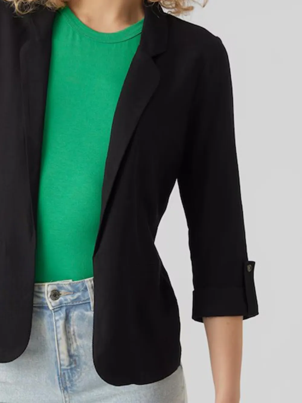 Plain Colored Soft Feel Blazer