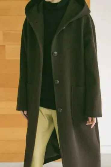 Vintange Open Front Hooded Coat