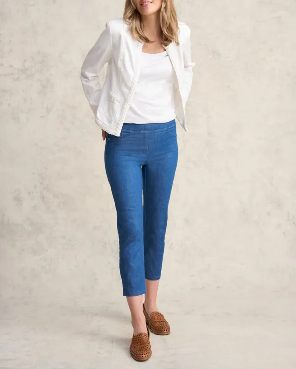 Mid Waist Ankle Length Jeans