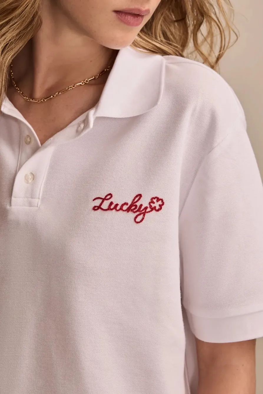 Bright White Short Sleeve Polo