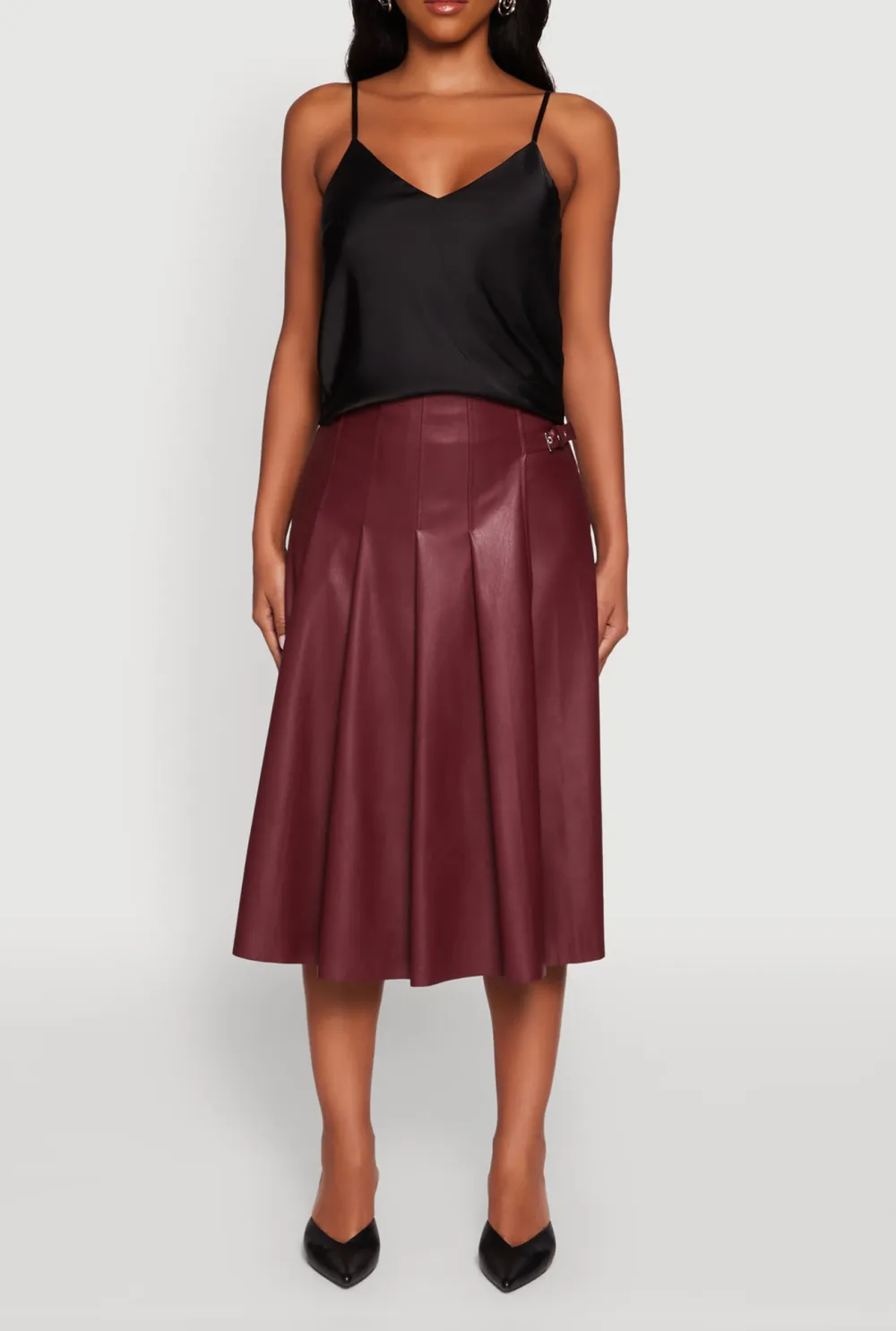 Leather Midi Skirt