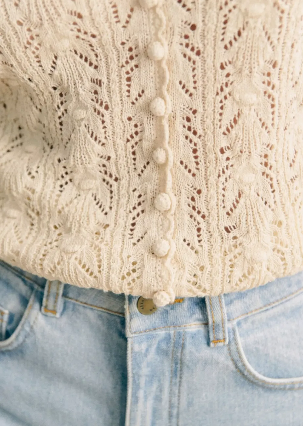 Crochet Finish On Neckline Top