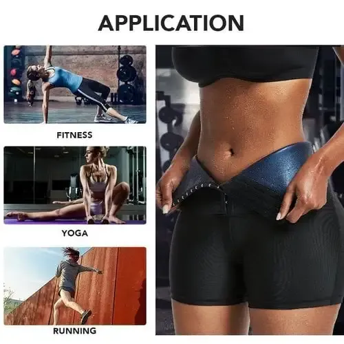 High Waist Sweat Shorts Compressing Shorts with Butt Lifter