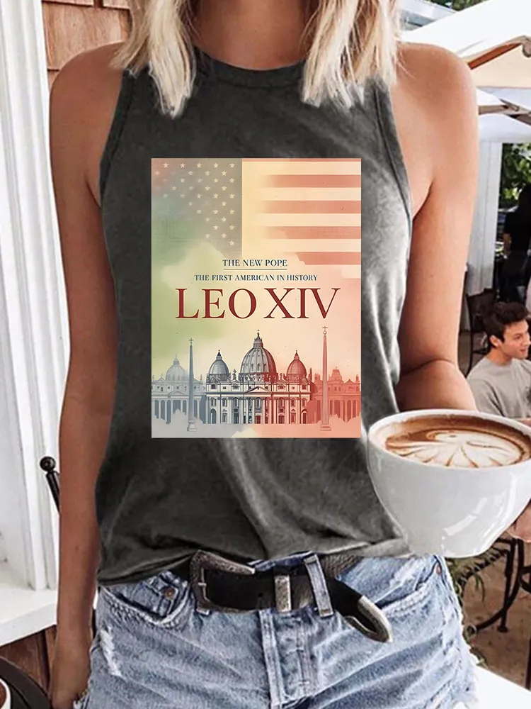 Women's Pope Leo Xiv First America Pope Crew Neck Vest