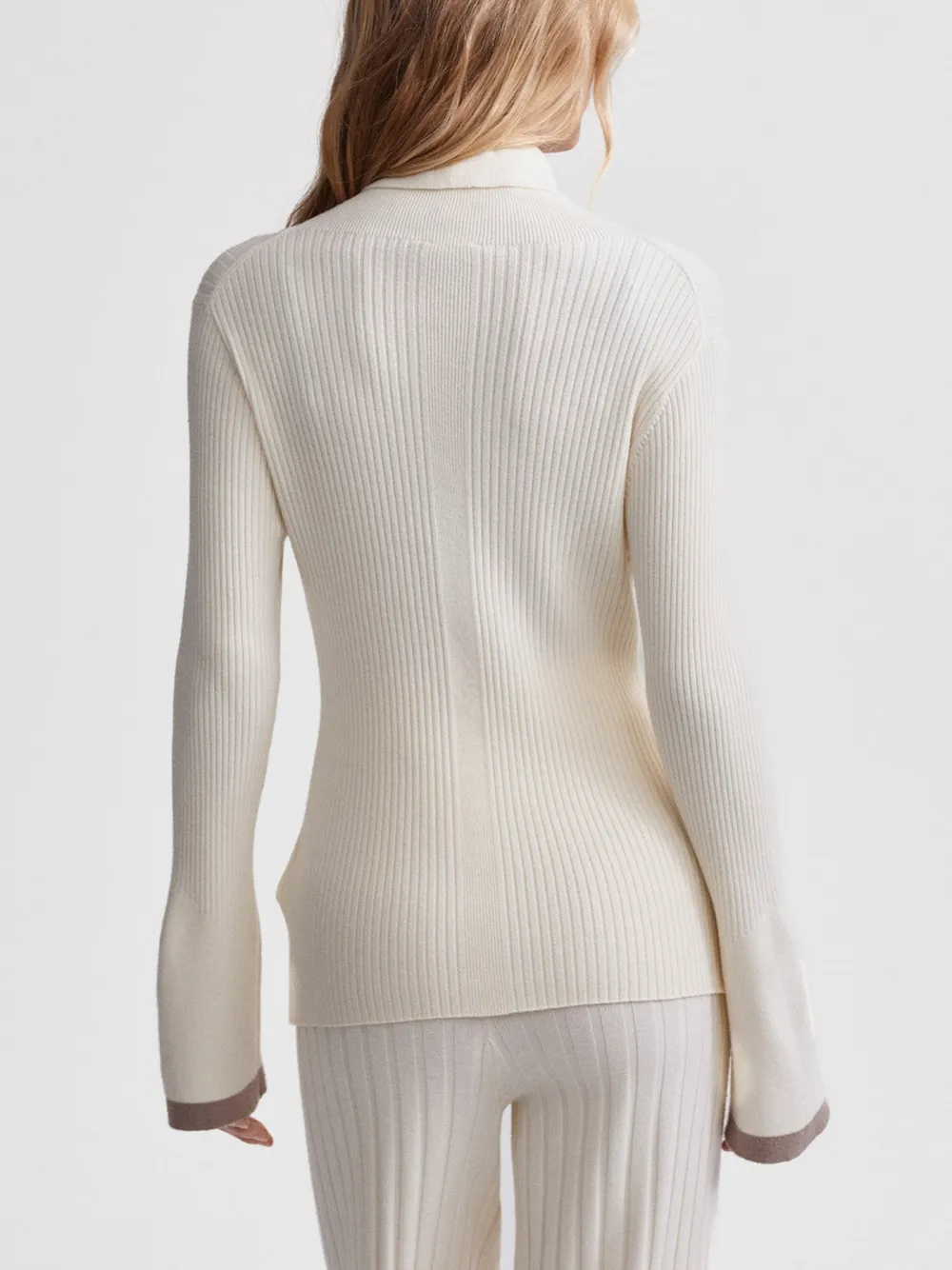Rib Knit High-Neck Top