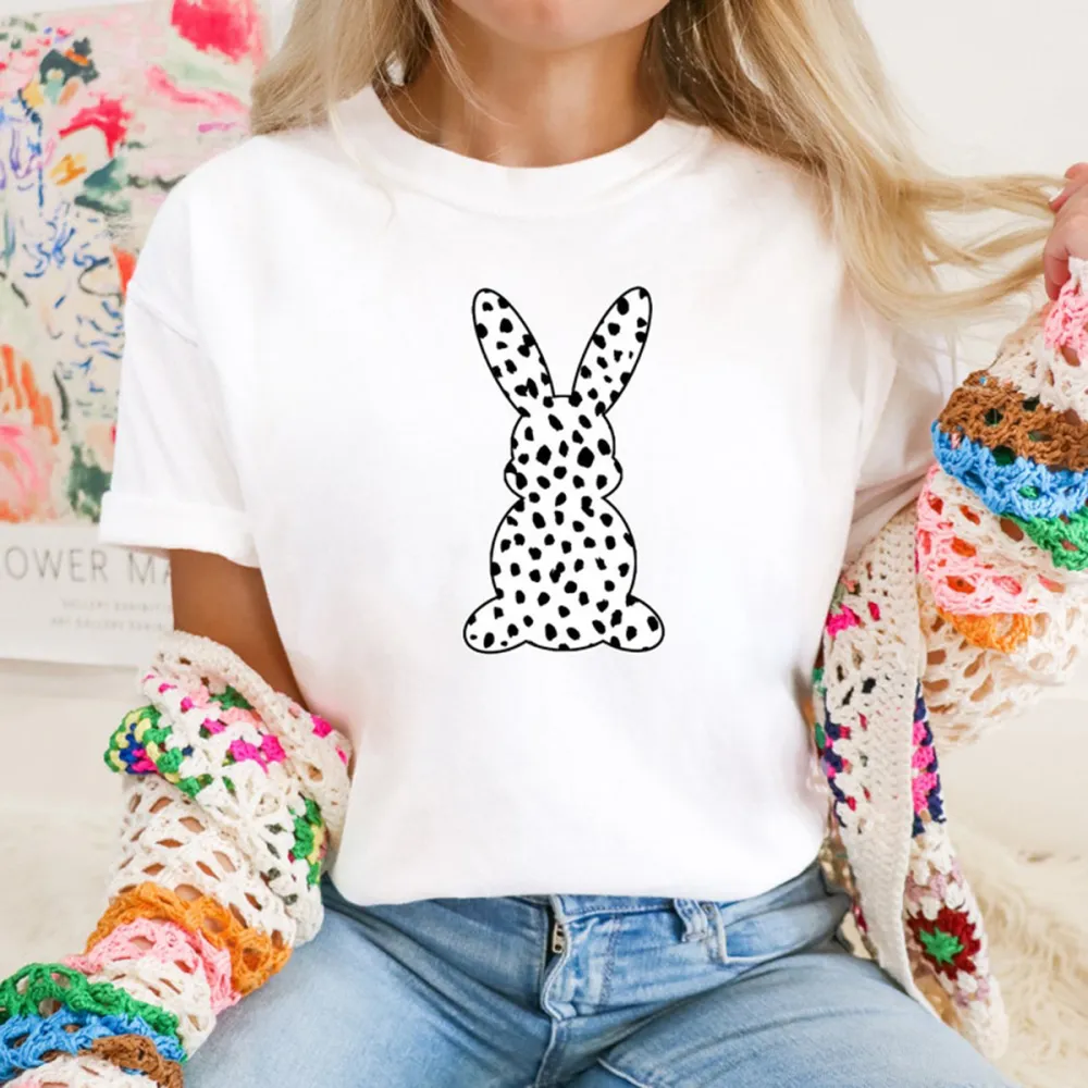 Women's Fashionable Pattern Rabbit Casual T-shirt