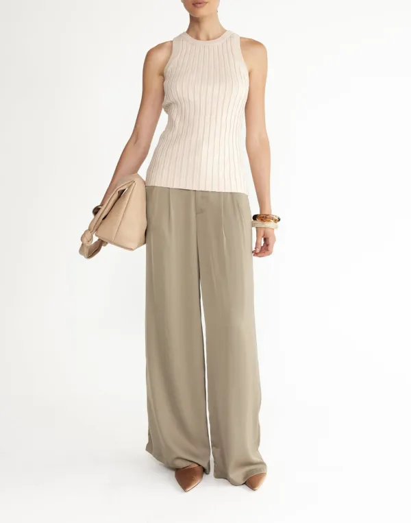 Basic High Round Neck Long Vest