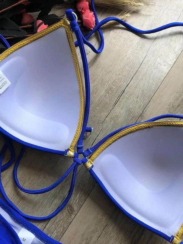 Women's Swimwear Bikini 2 Piece Normal Swimsuit Open Back Cut Out Sexy Leopard Color Block Leopard Print Black Pink Wine Dusty Rose Camisole Strap Bathing Suits New Vacation Sexy