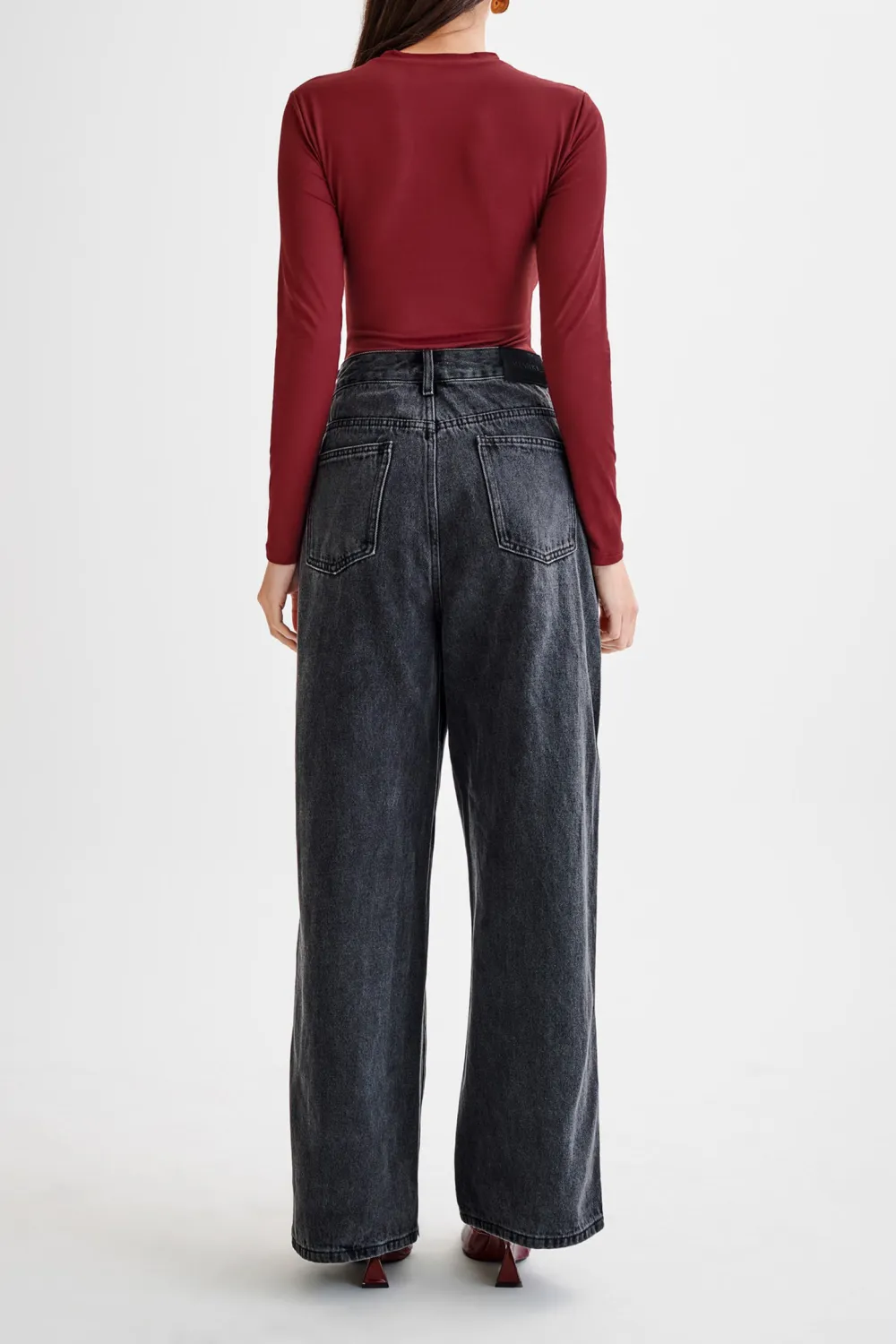 Recycled Nylon Long Sleeve Crew Neck Bodysuit