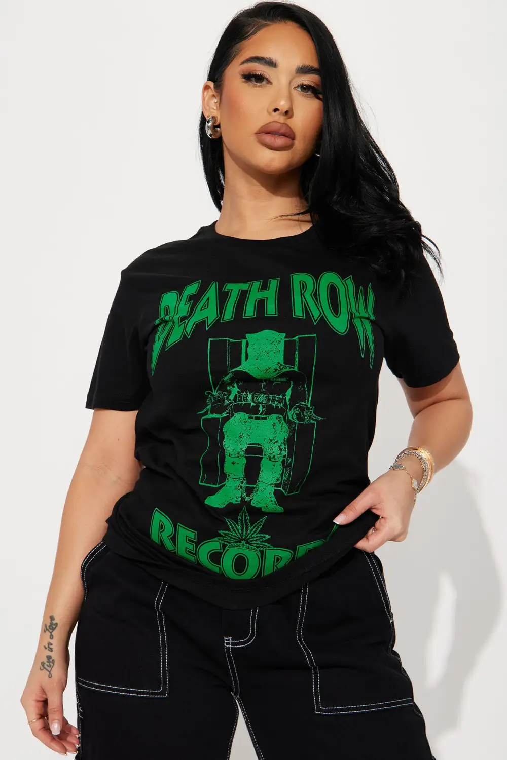 Death Row Records Front Screen Tshirt - Black