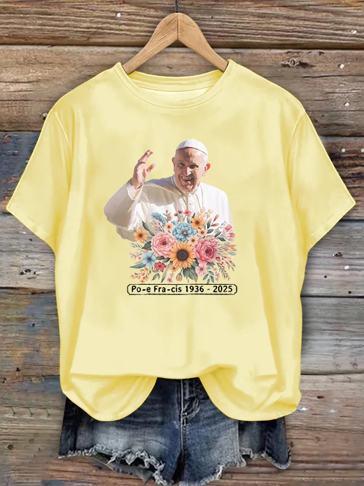 Women's Rip 1936-2025 Print Short Sleeve Round Neck Cotton T-Shirt