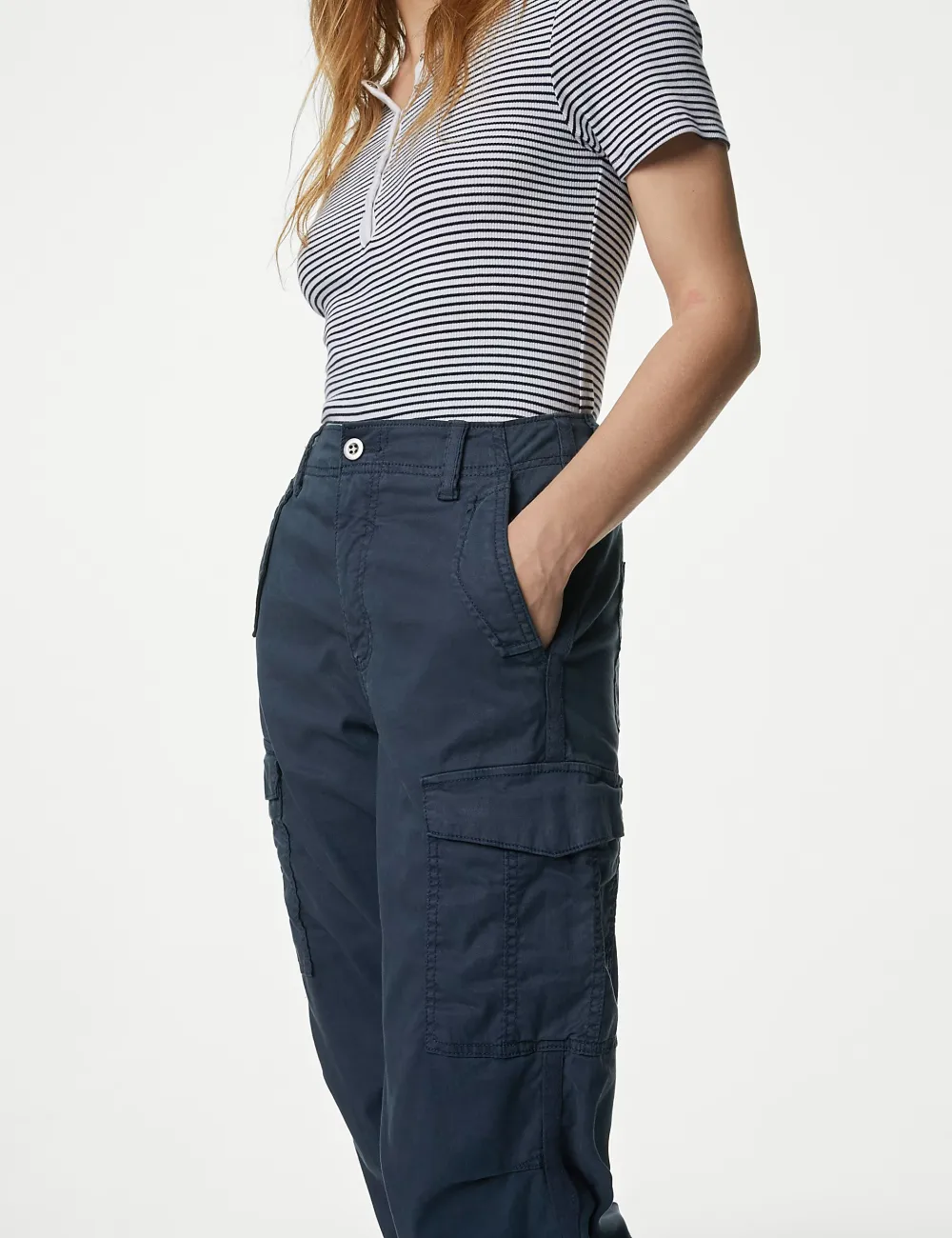 Straight Leg Trousers with Pocket
