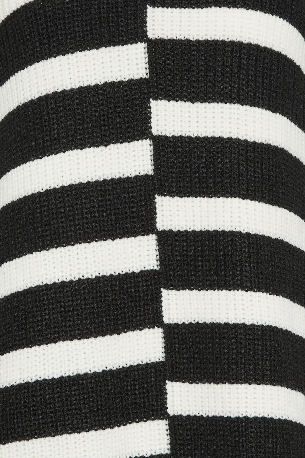 LTS Tall Black Stripe Print Roll Neck Jumper