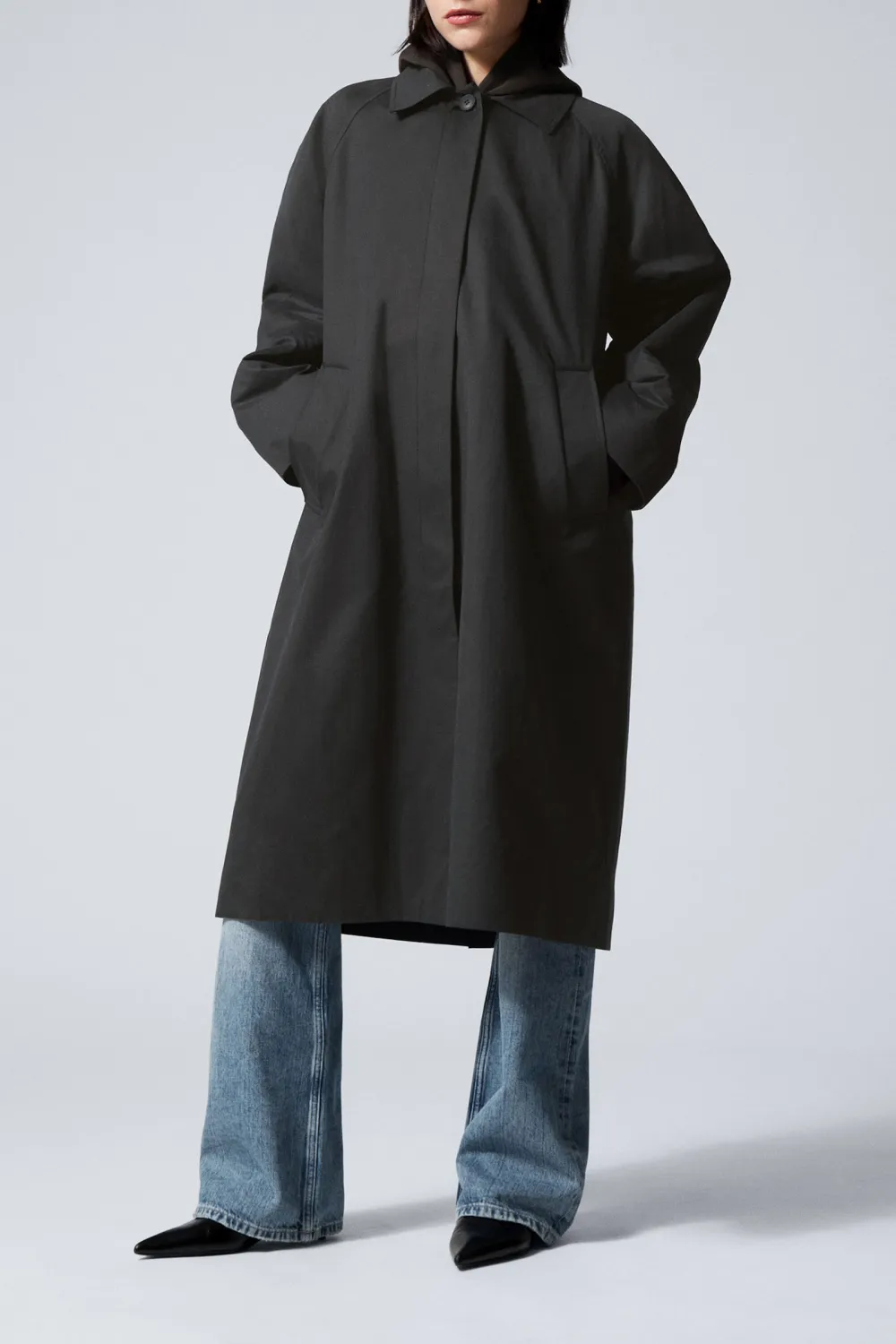 Oversized Raglan Sleeve Long Coat