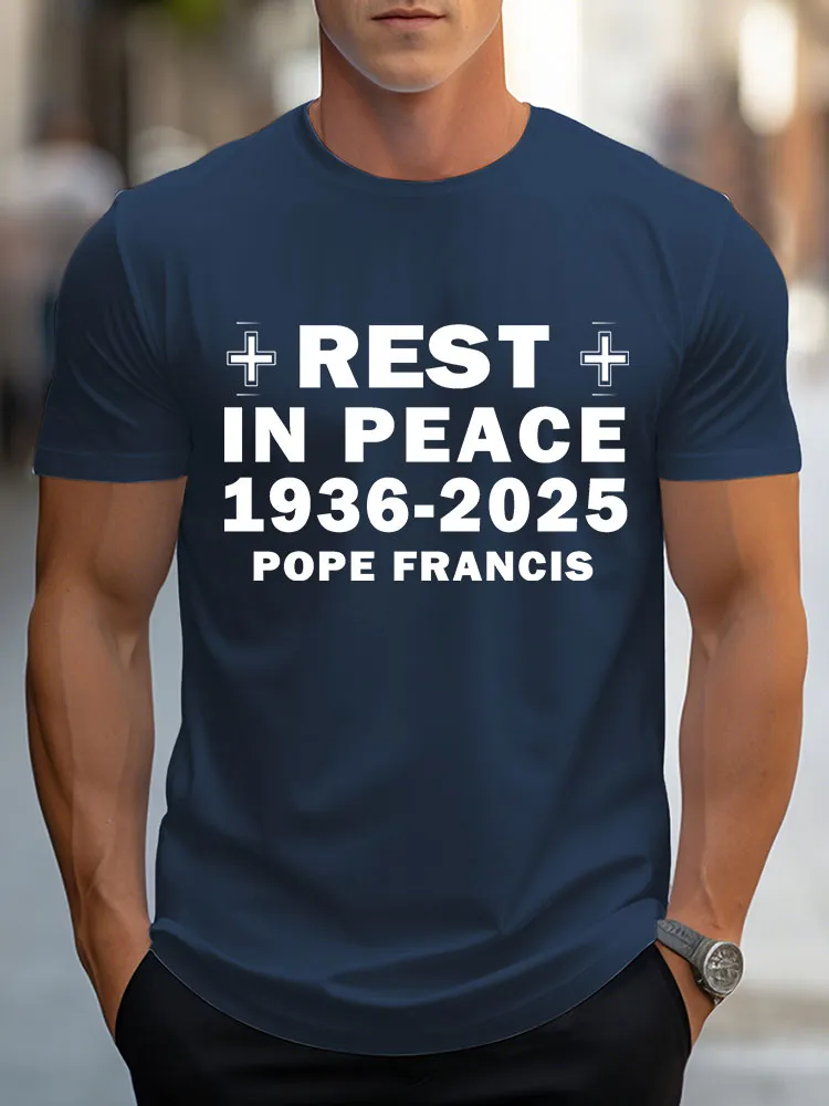 Men'S Rest In Peace 1936-2025 Pope Francis T-Shirt