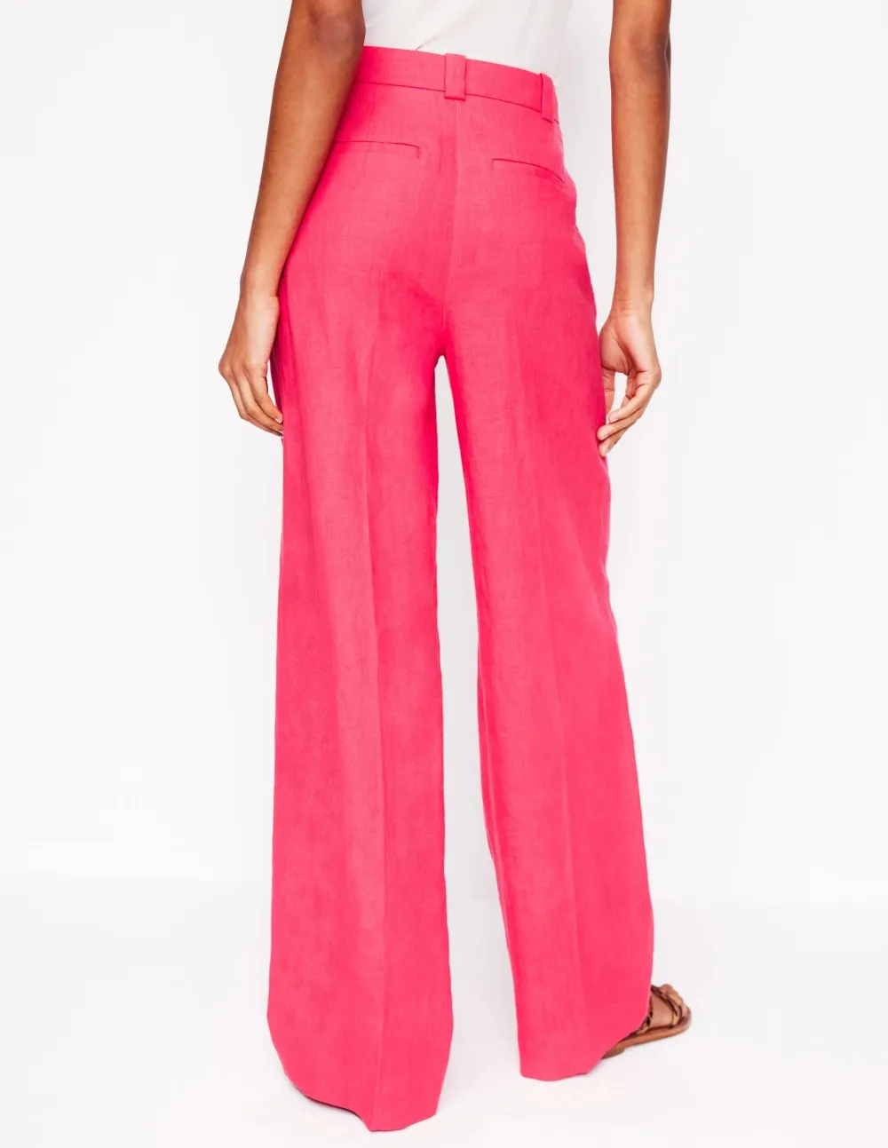 Camelia Pink Linen Pants