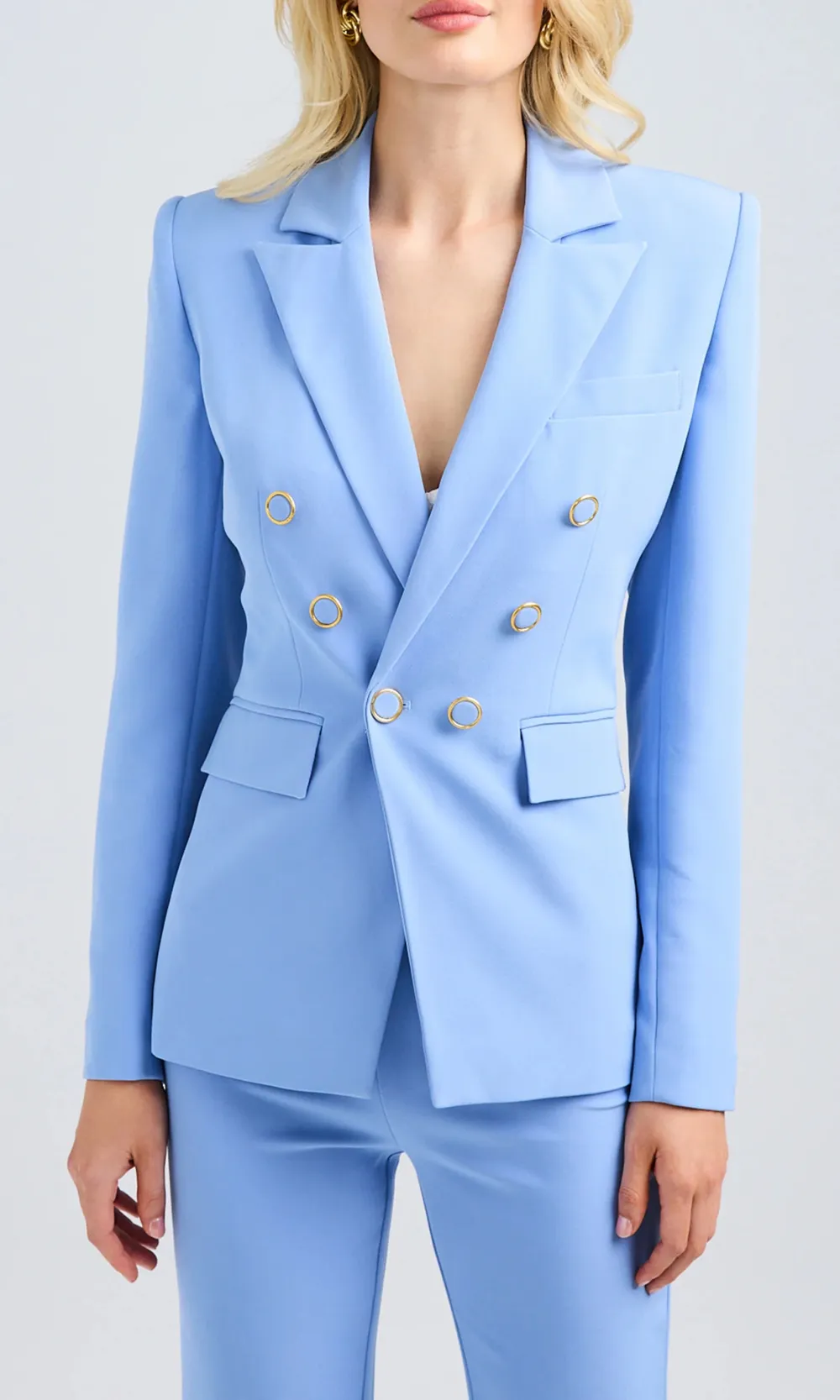 Front Button Lapel Blazer