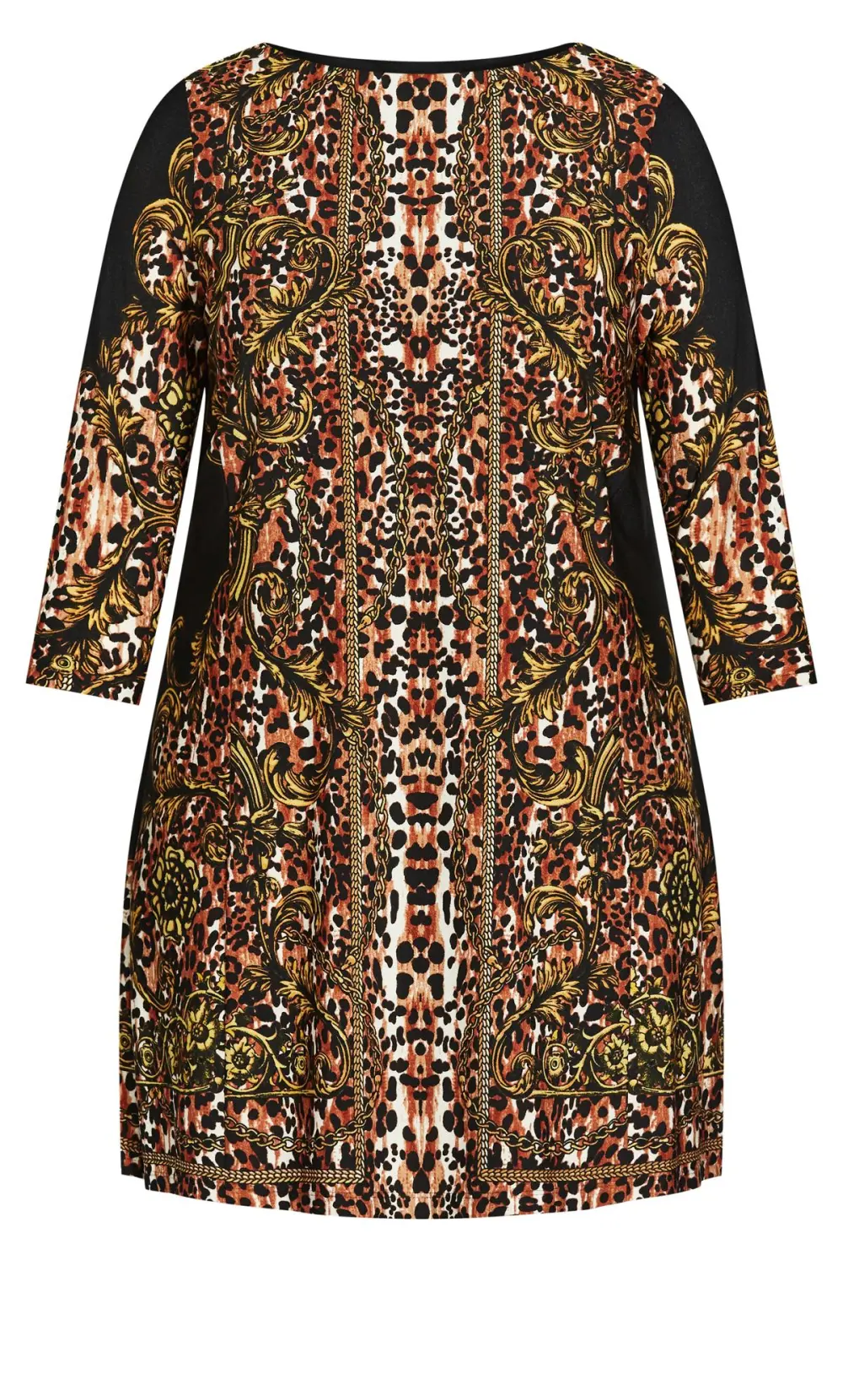 Evans Black Treasure Tunic Dress