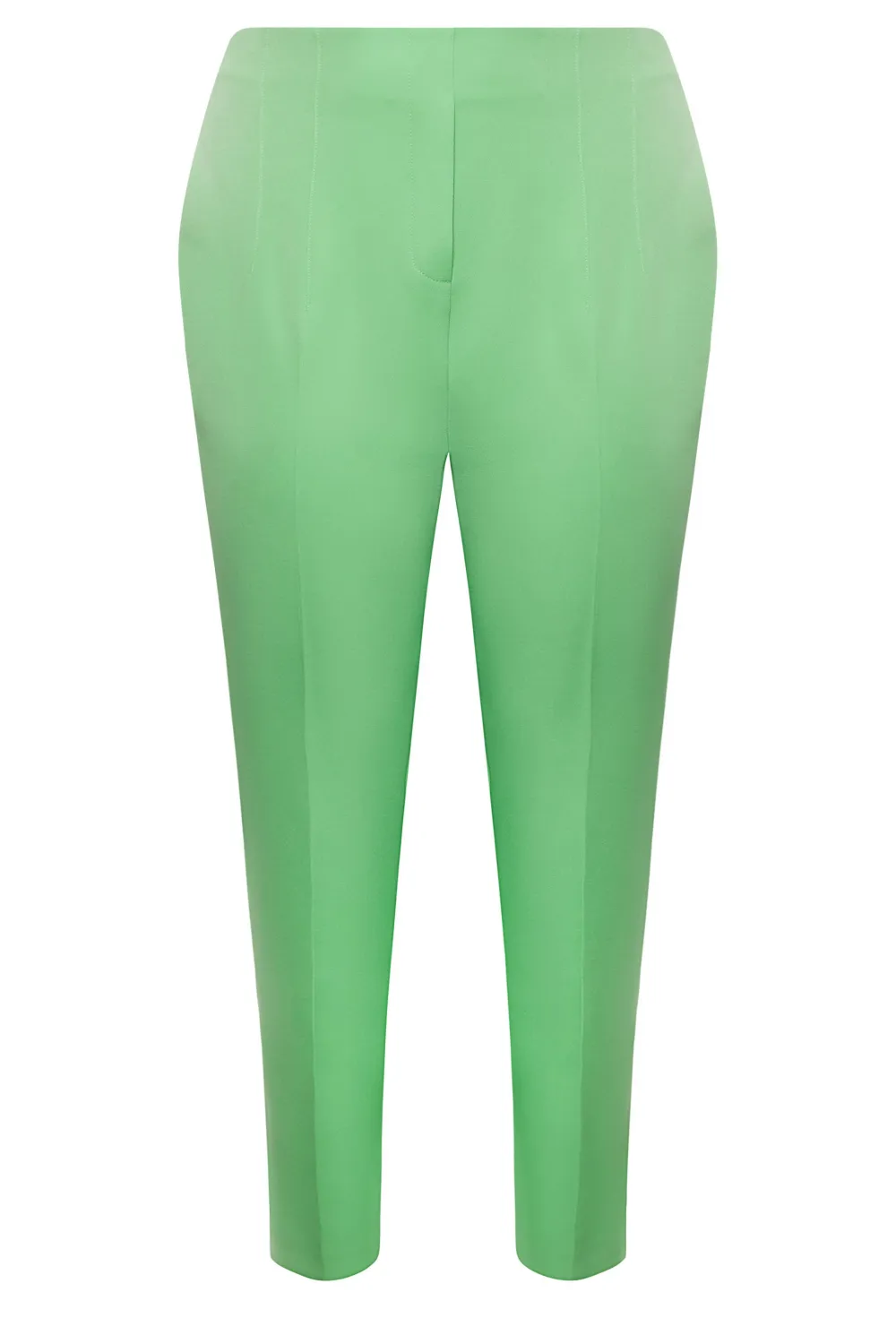 YOURS Curve Green Darted Waist Tapered Trousers
