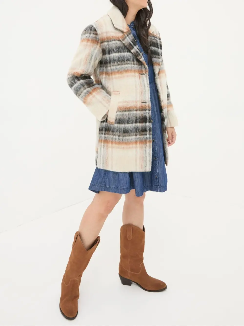 Brown Marin Wool Blend Coat