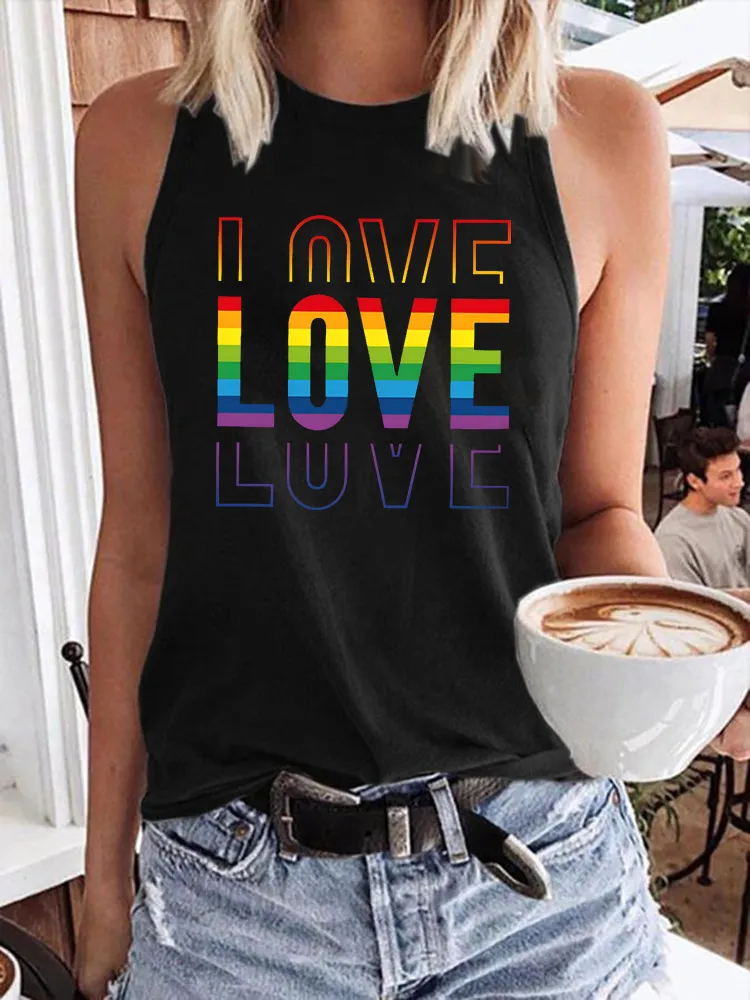 Women's Love Gay Day Crew Neck Vest