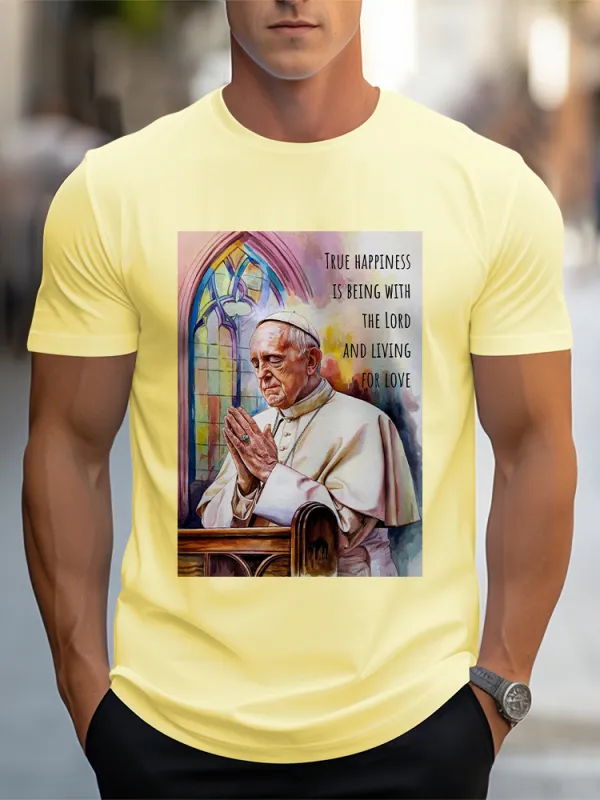Men'S True Happiness Is Being With The Lord And Living For Love T-Shirt