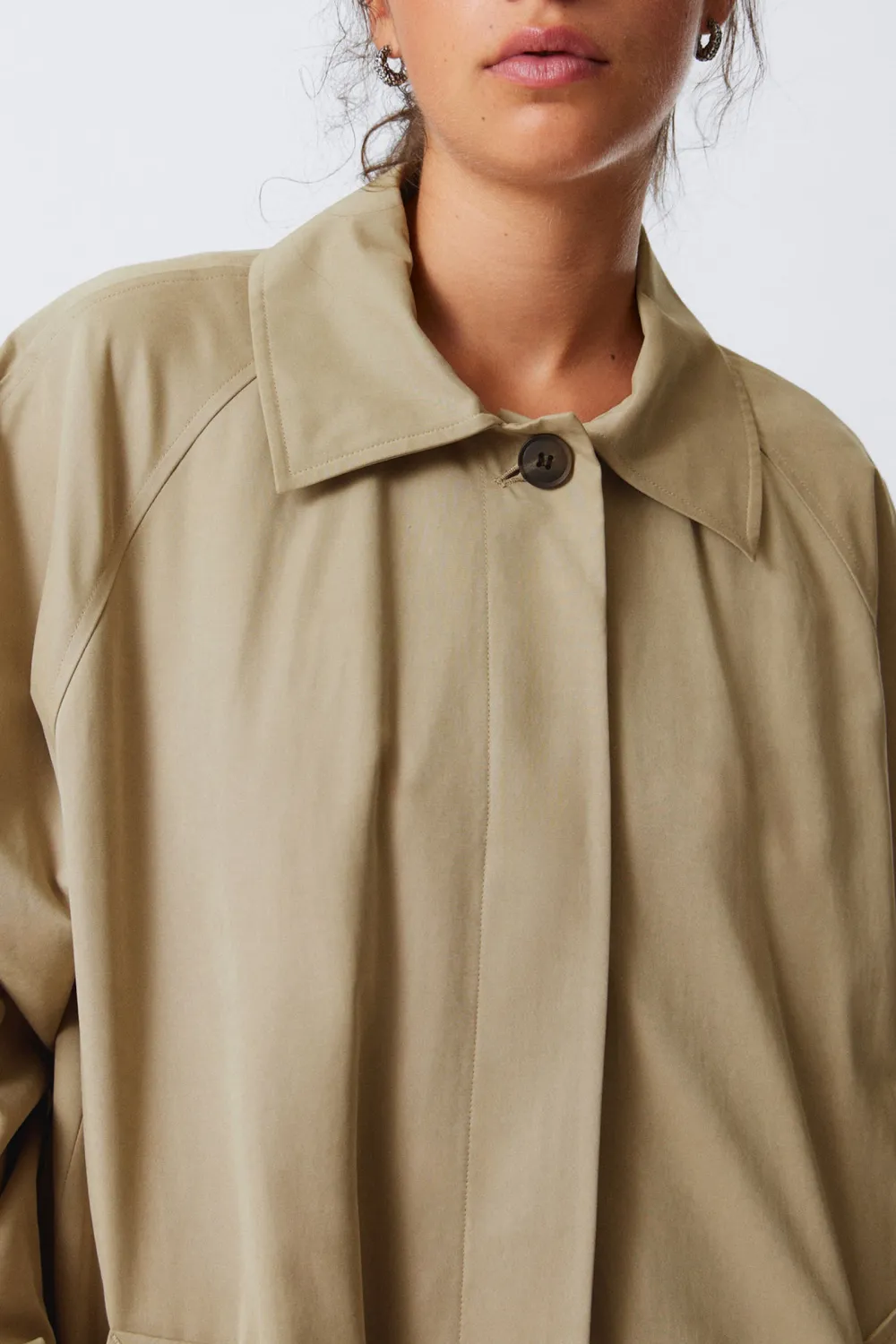 Oversized Raglan Sleeve Long Coat