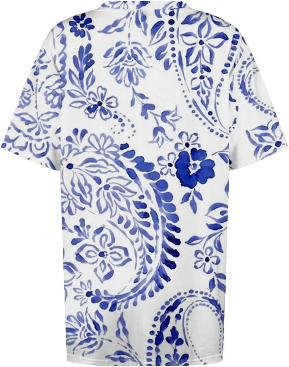 Plus Size Tops for Women Dressy Short Sleeve V Neck Shirts for Women Summer Tops for Women 2024 Floral Print Top