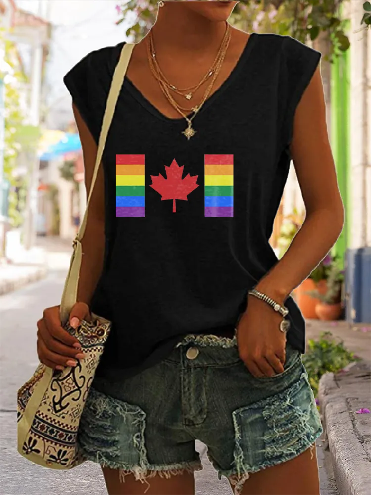 Women's Canada Treats Everyone Equally V-neck Vest