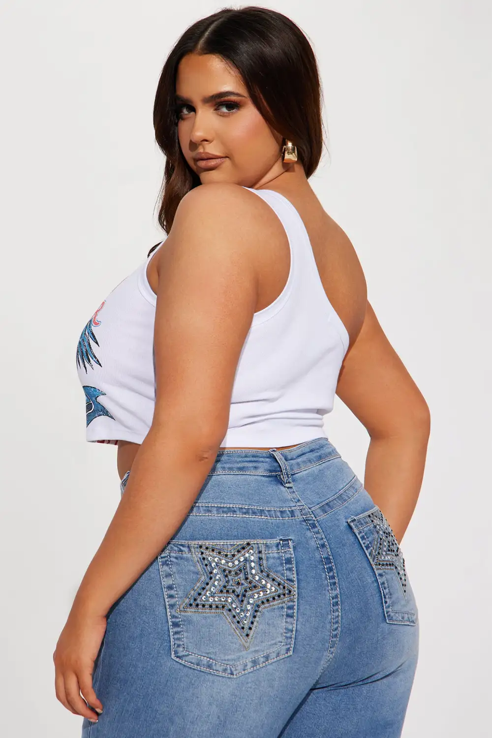 Freedom Tour One Shoulder Top - White